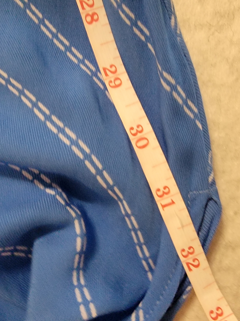 INDAH Blue White Striped 100% Bamboo V-Neck Maxi Dress Pockets XS - Picture 10 of 14